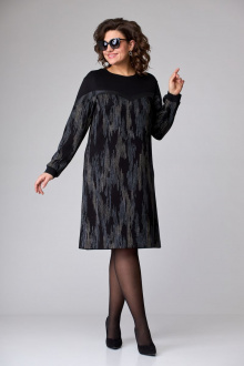 Платье EVA GRANT 7083 черный_разноцвет