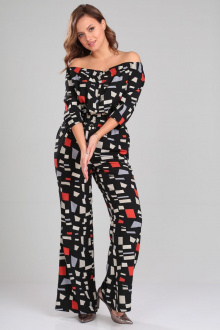 Комбинезон Your size 2185 принт_на_черном