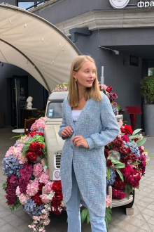 Кардиган i3i Fashion 502/2 голубой