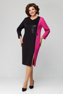 Платье Мишель стиль 1150 розово-черный