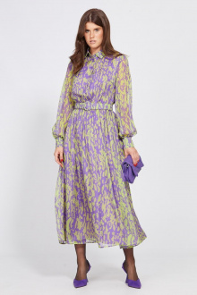 Платье EOLA 2461 фиолет-салатовый