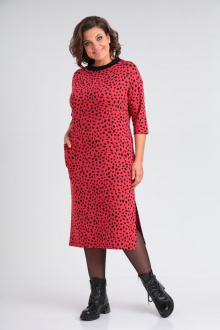 Платье Michel chic 2141 красный-леопард
