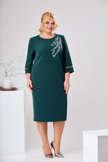 Платье Romanovich Style 1-2426 темно-зеленый
