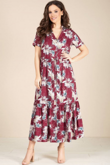 Платье Teffi Style L-1412 бордовый