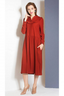 Платье Ivera 718 красно-коричневый