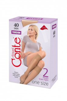 Гольфы Conte Elegant Tension_40_гольфы_ (2_пары)_ 23-25_Natural