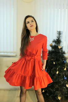 Платье Lady Smile 1017-6 красный