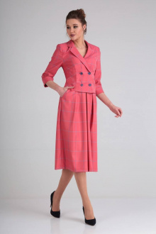 Viola Style 2655 коралловый_в_клетку