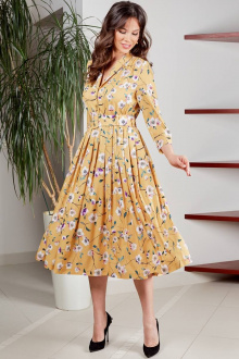 Платье Teffi Style L-1425 шафраново-желтый