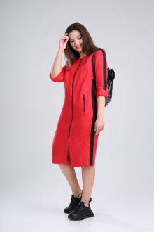 Платье MALI 419-008 красный+черный