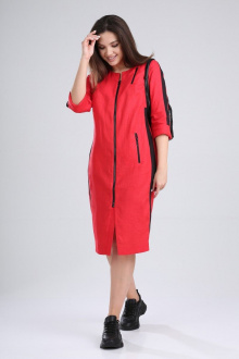 Платье MALI 419-008 красный+черный
