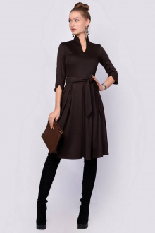 Платье PATRICIA by La Cafe F14686 коричневый