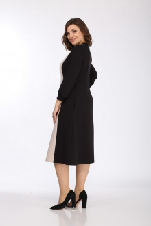 Платье Lady Style Classic 2407 черно-бежевый