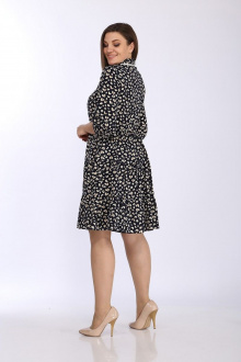 Платье Lady Style Classic 2269/1 темно-синий_бежевые_пятнышки