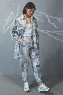 Брюки  4117 серый_tie-dye
