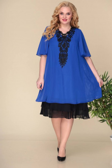 Платье Romanovich Style 1-2231 васильковый\черный