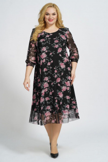 Платье БАГРЯНИЦА 5049 черно-розовый