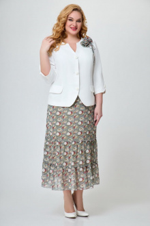 Женский костюм Svetlana-Style 1702 белый+цветы