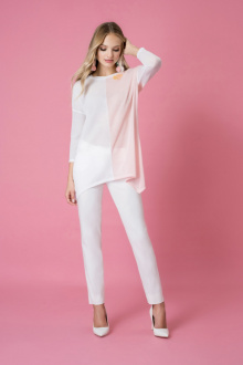 Блуза Elema 2К-8762-1-170 белый/розовый