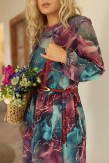 Платье AMORI 9568 розово-бирюзовый