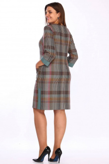 Платье Lady Style Classic 1967 темно-бирюзовый_с_коричневым