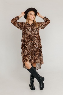Платье Amberа Style 1021 леопард