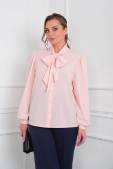 Блуза Lady Line 524 розовый+бел.горохи