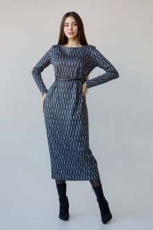 Платье Ivera 1096 серо-синий