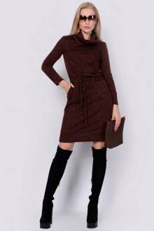Платье PATRICIA by La Cafe F14549 коричневый
