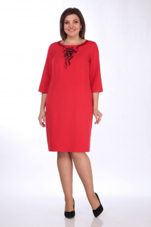Платье Lady Style Classic 1162 красные_тона