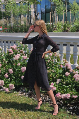 Платье i3i Fashion 102/1 черный_горох