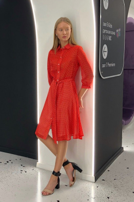 Платье i3i Fashion 102/2 красный_горох