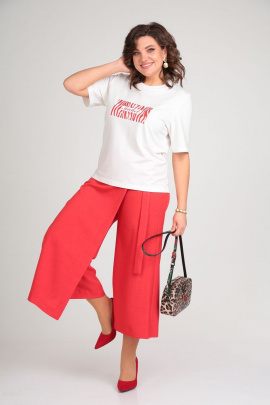 Женский костюм Michel chic 1336 белый-красный