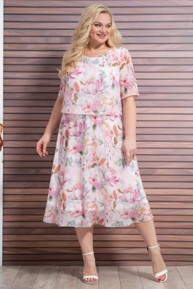 Платье Alani Collection 1925 нежно-розовый/цветы