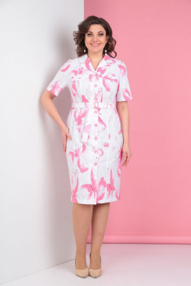 Платье Mubliz 052 бело-розовый