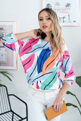 Блуза Nika.PL 03015 разноцветный