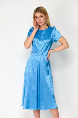 Платье Viola Style 1048 голубой_металик