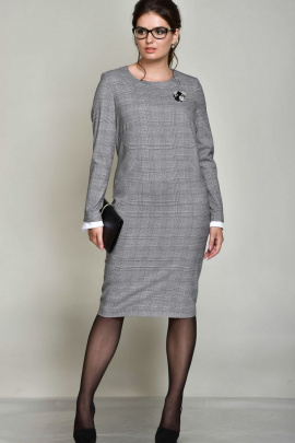 Платье ROMA MODA outlet M141 серая_клетка