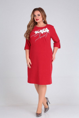 Платье Andrea Style 0241 красный