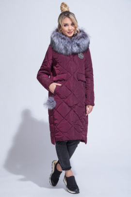 Пальто ElectraStyle ИЧ5у-8142-112 бургундия