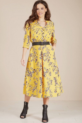 Платье Teffi Style L-1486 лимонный