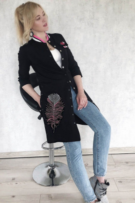 Платье Natali Tushinskaya 0049(П) черный/розовый