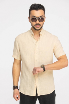 Рубашка Cool Flax КФР001кор.рук  шампань