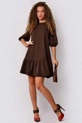 Платье PATRICIA by La Cafe F14435 коричневый