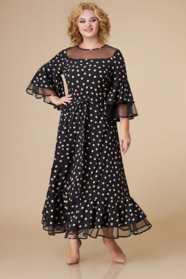 Платье Svetlana-Style 1593 черный+горох