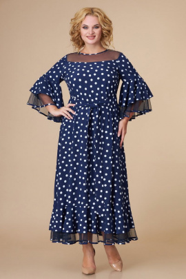 Платье Svetlana-Style 1593 синий+горох