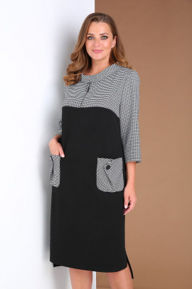 Платье Andrea Style 407 черно-серый