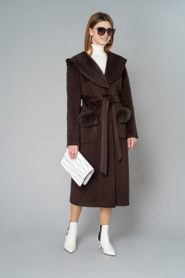 Пальто Elema 6-9040-1-170 коричневый