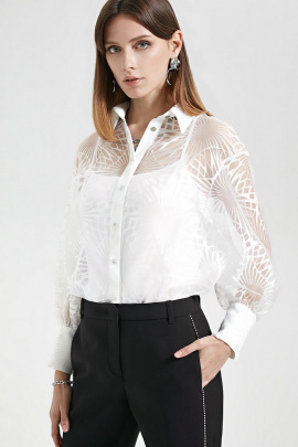 Блуза Moveri by Larisa Balunova 2095B белый