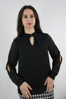 Блуза Стильная леди М-481 черный